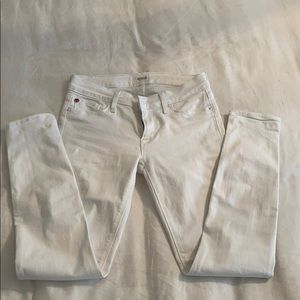 Hudson white skinny jeans